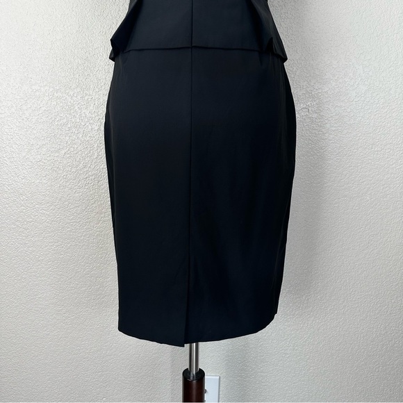 J. Crew Wool Blend Black Peplum Waist Dress, Size 4 - Picture 9 of 12